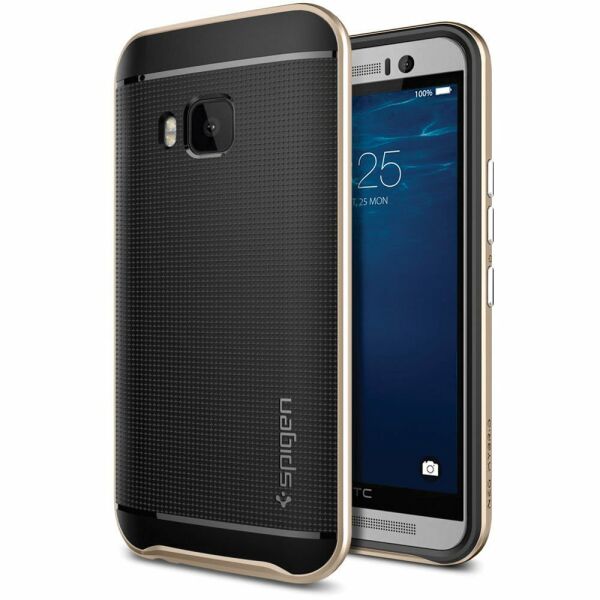 Spigen One M9 ile Uyumlu Kılıf Neo Hybrid Champagne Gold