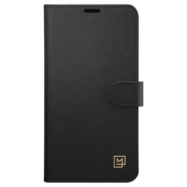 Spigen Galaxy S10e ile Uyumlu Kılıf La Manon Wallet Saffiano Black