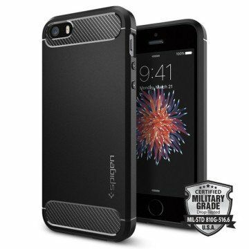 Spigen iPhone 5,5s,SE ile Uyumlu Kılıf Rugged Armor