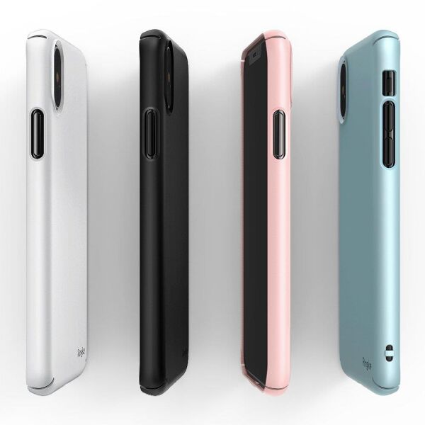 Ringke Slim iPhone XS ile Uyumlu KIlıf Peach Pink