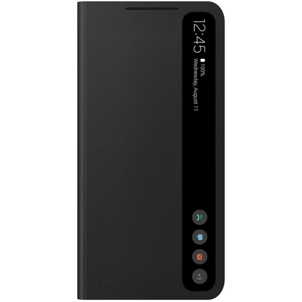 Galaxy S21 FE ile Uyumlu Smart Clear View Kılıf-Siyah EF-ZG990CBEGTR