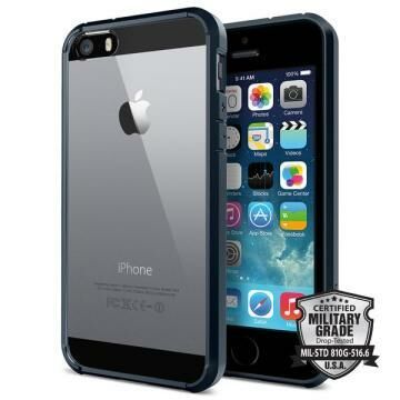 Spigen iPhone 5,5s,SE ile Uyumlu Kılıf Ultra Hybrid Metal Slate