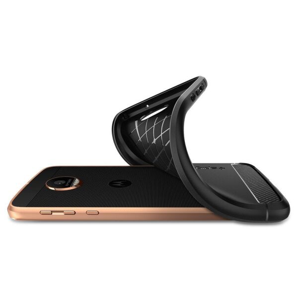 Spigen Moto Z Force Droid ile Uyumlu Kılıf Rugged Armor