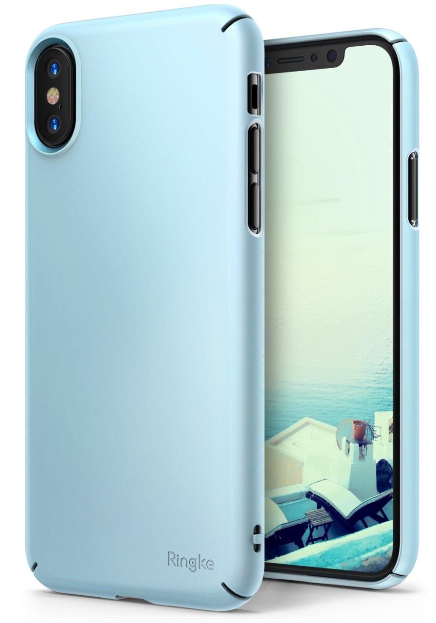 Ringke Slim iPhone XS ile Uyumlu KIlıf Sky Blue