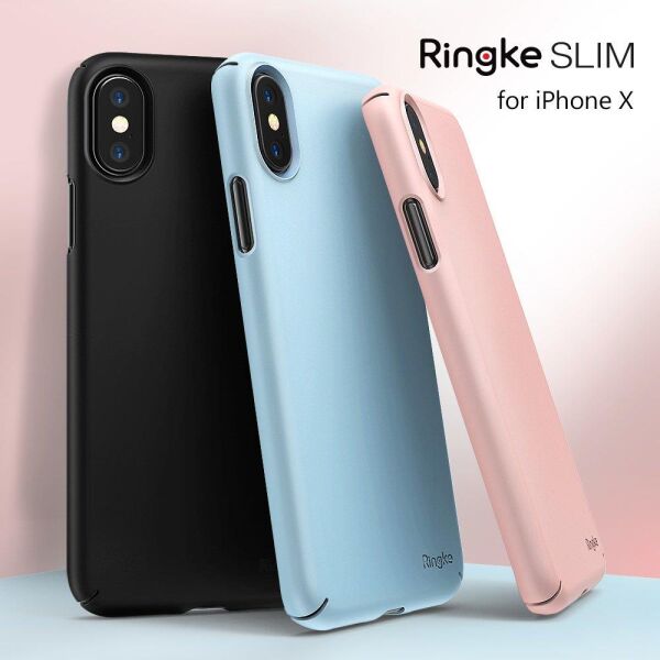 Ringke Slim iPhone XS ile Uyumlu KIlıf Sky Blue