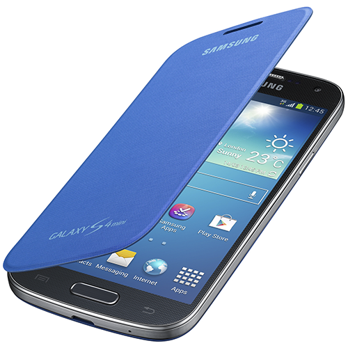 Galaxy S4 Mini i9190 ile Uyumlu Flip Cover Kılıf Mavi EF-FI919BCEGWW