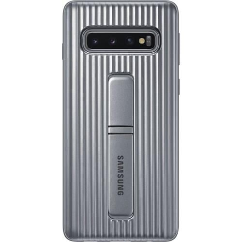 Galaxy S10 ile Uyumlu Protective Standing Cover Gümüş EF-RG973CSEGWW