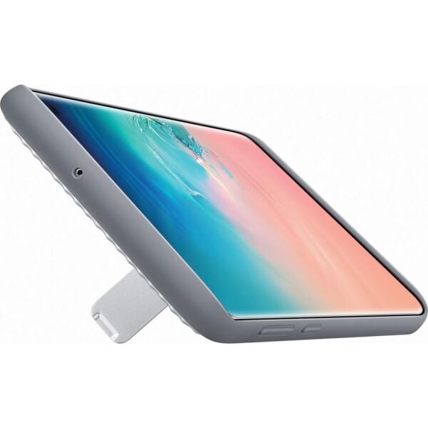 Galaxy S10 ile Uyumlu Protective Standing Cover Gümüş EF-RG973CSEGWW