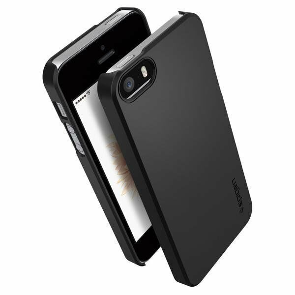 Spigen iPhone 5,5s,SE ile Uyumlu Kılıf Thin Fit Black