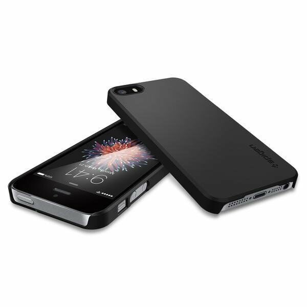 Spigen iPhone 5,5s,SE ile Uyumlu Kılıf Thin Fit Black