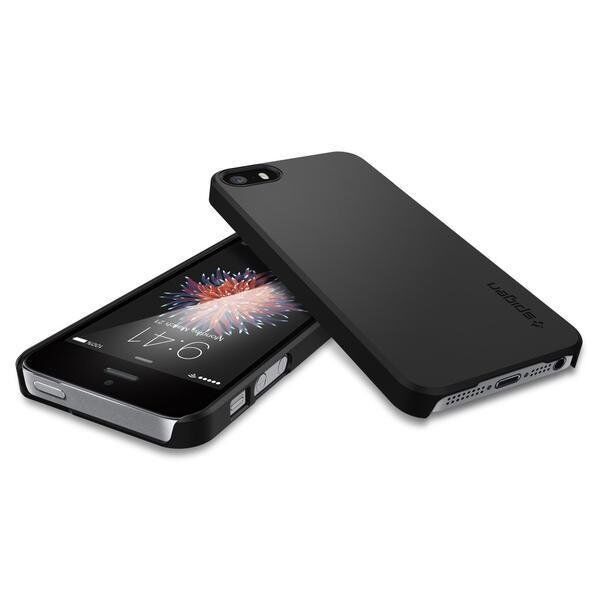 Spigen iPhone 5,5s,SE ile Uyumlu Kılıf Thin Fit Black