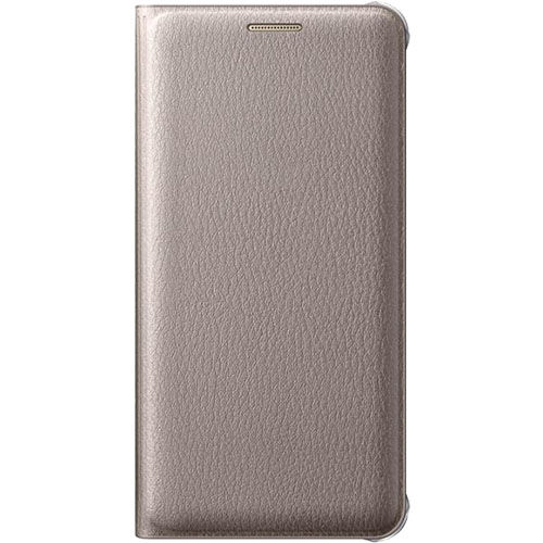 Galaxy A3 (2016) ile Uyumlu Kılıf Flip Cover Gold (Out)