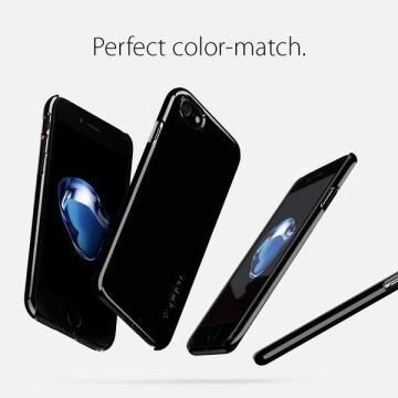 Spigen iPhone 7 ile Uyumlu Kılıf Thin Fit Ultra İnce Jet Black