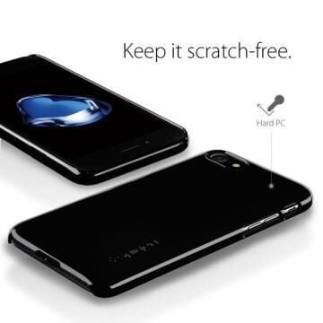 Spigen iPhone 7 ile Uyumlu Kılıf Thin Fit Ultra İnce Jet Black