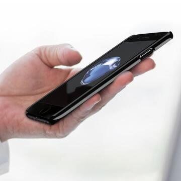 Spigen iPhone 7 ile Uyumlu Kılıf Thin Fit Ultra İnce Jet Black