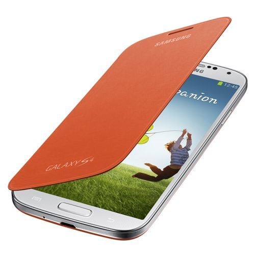 Galaxy S4 ile Uyumlu Flip Cover Kılıf Turuncu EF-FI950BOEGWW