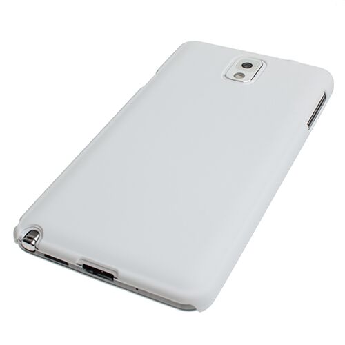 Galaxy Note 3 N9000 ile Uyumlu Sert Kauçuk Kılıf Beyaz Renk
