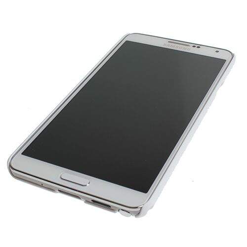 Galaxy Note 3 N9000 ile Uyumlu Sert Kauçuk Kılıf Beyaz Renk