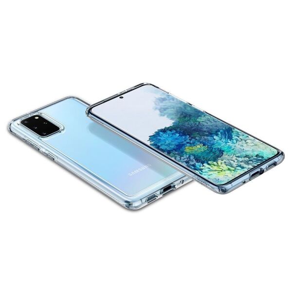 Spigen Galaxy S20 Plus ile Uyumlu Kılıf Crystal Hybrid Crystal Clear