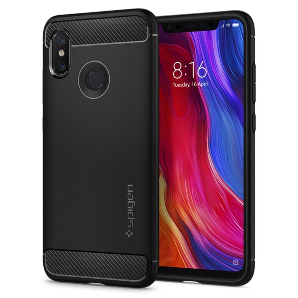 Spigen Mi 8 ile Uyumlu Kılıf Rugged Armor