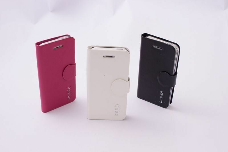 Jopus Lumia 1020 ile Uyumlu Ogden Suni Deri KK-055 Yan Kapaklı Koruma Kılıfı Beyaz