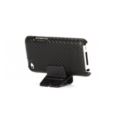 Griffin iPod Touch 4 ile Uyumlu Karbon Desenli Stantlı Kılıf Graphite RE01943