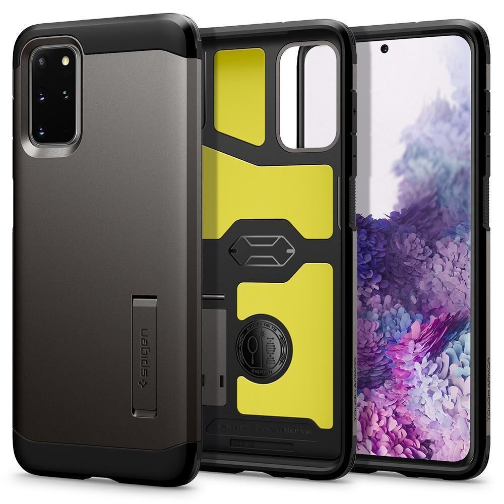 Spigen Galaxy S20 Plus ile Uyumlu Kılıf Tough Armor Gunmetal