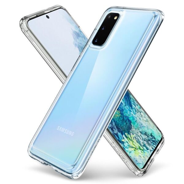 Spigen Galaxy S20 Plus ile Uyumlu Kılıf Ultra Hybrid Crystal Clear