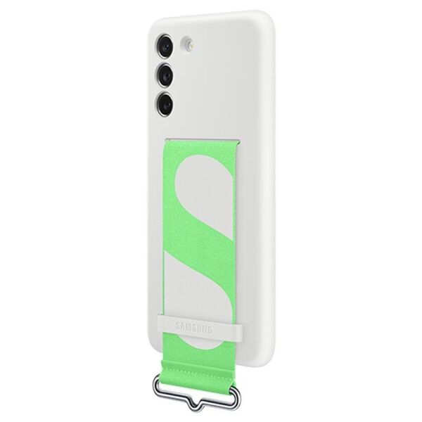 Galaxy S21 FE ile Uyumlu Kayışlı Silikon Kılıf Beyaz-EF-GG990TWEGWW