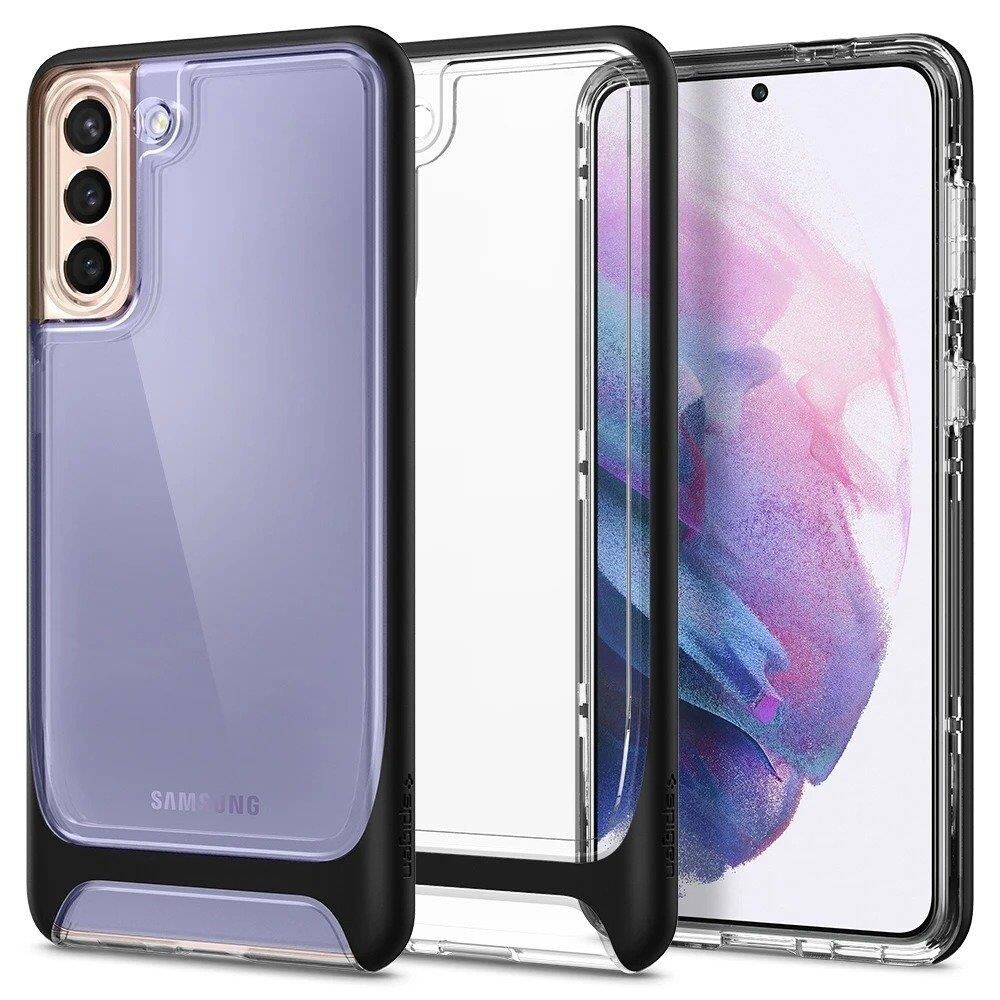 Spigen Galaxy S21 Plus ile Uyumlu Kılıf Neo Hybrid Crystal Crystal Black