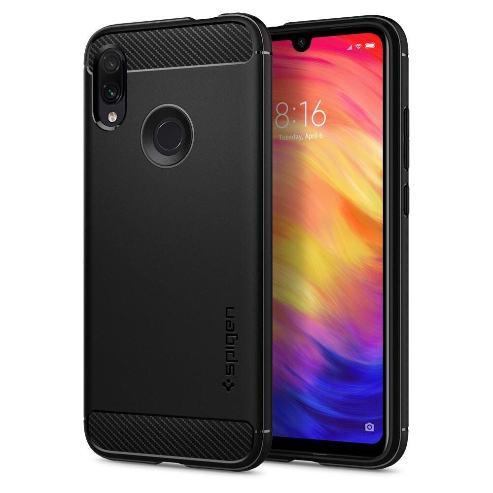 Spigen Redmi Note 7 Pro / Note 7 ile Uyumlu Kılıf Rugged Armor Matte Black