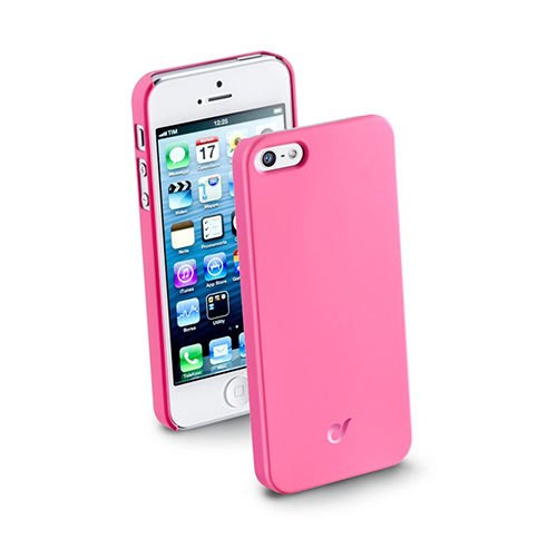 Cellular Line iPhone SE/5S/5 ile Uyumlu Fit Sert Kılıf Pembe FITCIPHONE5P