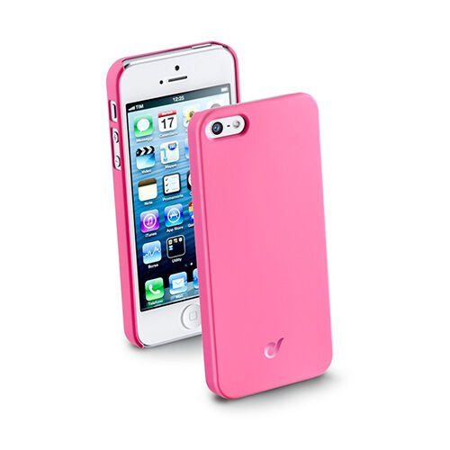 Cellular Line iPhone SE/5S/5 ile Uyumlu Fit Sert Kılıf Pembe FITCIPHONE5P