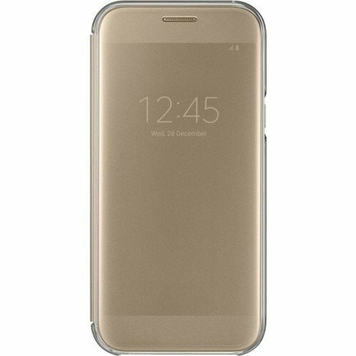 Galaxy A7(2017) ile Uyumlu Clear View Cover Kılıf Gold EF-ZA720CFEGWW