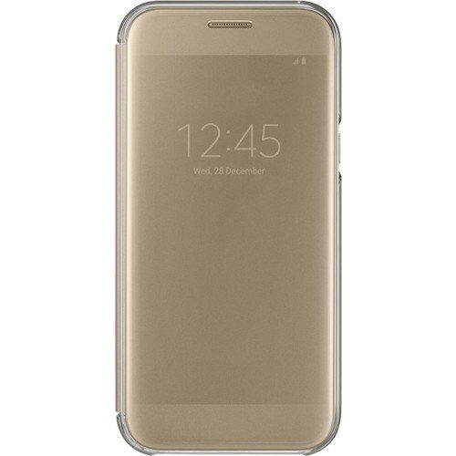 Galaxy A7(2017) ile Uyumlu Clear View Cover Kılıf Gold EF-ZA720CFEGWW