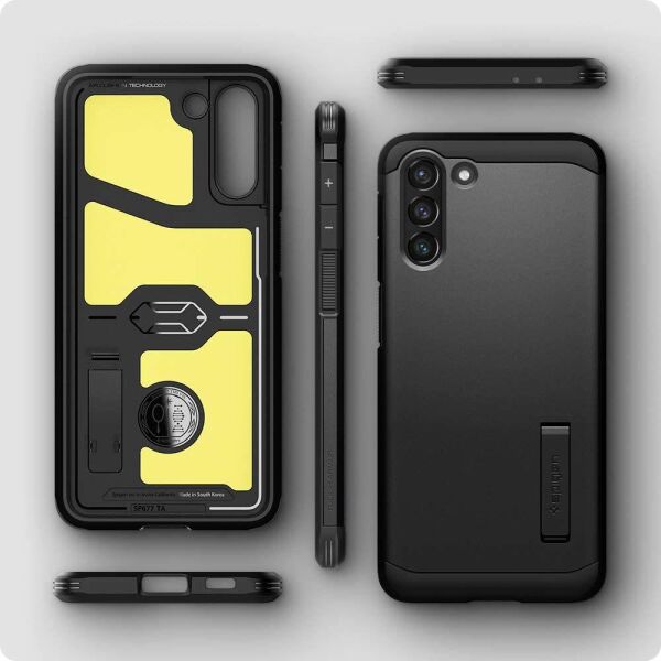 Spigen Galaxy S21 Plus ile Uyumlu Kılıf Tough Armor Black