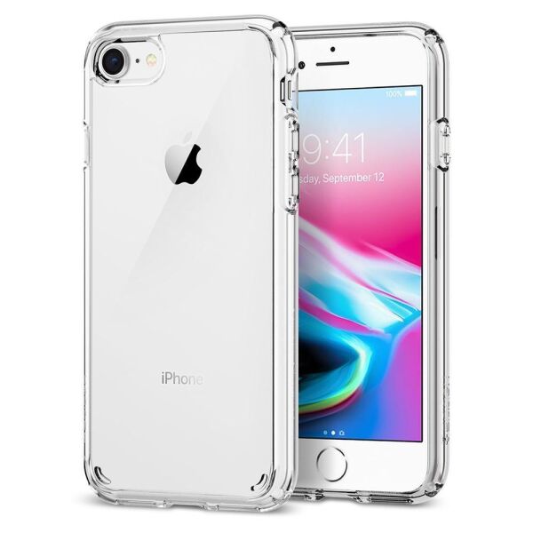 Spigen iPhone SE 2020 Uyumlu ile Uyumlu Kılıf Ultra Hybrid 2 Crystal Clear