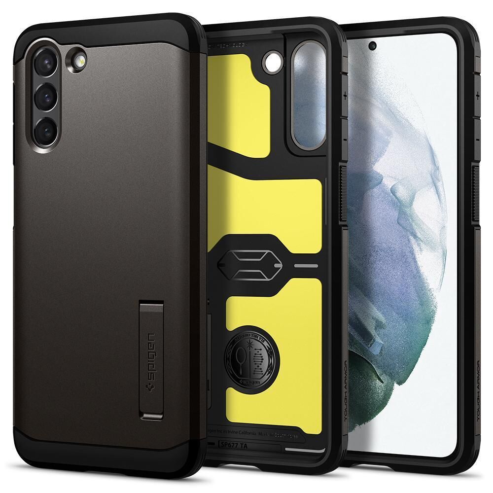 Spigen Galaxy S21 Plus ile Uyumlu Kılıf Tough Armor Gunmetal
