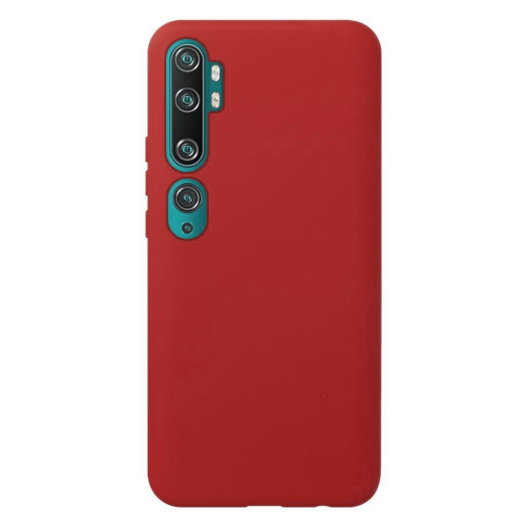 Mi Note 10 ile Uyumlu Cappy Silikon Kılıf Bordo