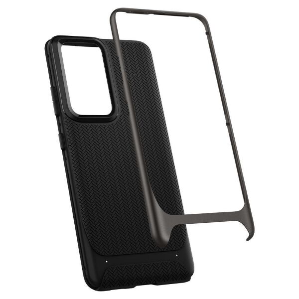 Spigen Galaxy S21 Ultra ile Uyumlu Kılıf Neo Hybrid Gunmetal