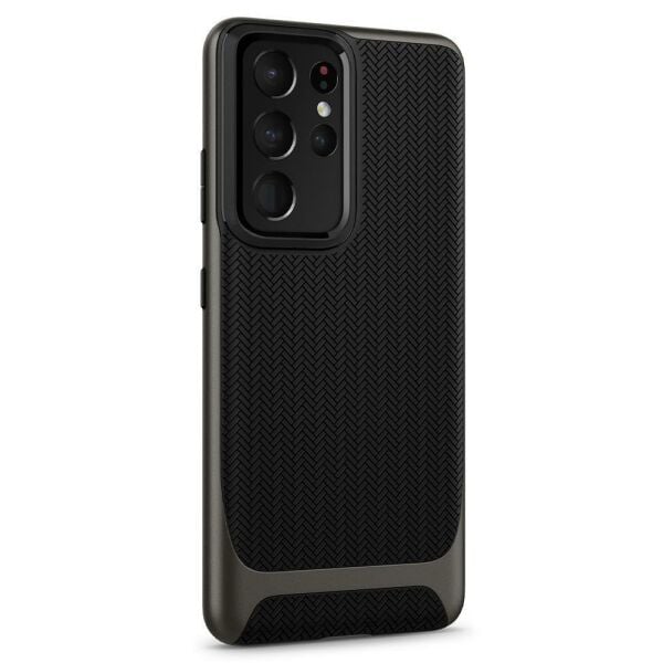 Spigen Galaxy S21 Ultra ile Uyumlu Kılıf Neo Hybrid Gunmetal