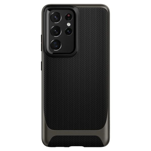 Spigen Galaxy S21 Ultra ile Uyumlu Kılıf Neo Hybrid Gunmetal