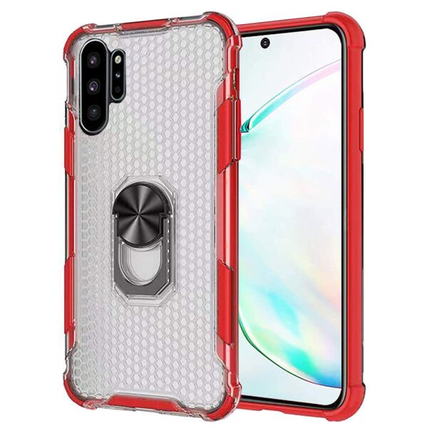 P30 Pro ile Uyumlu Standlı Silikon Kılıf Kırmızı