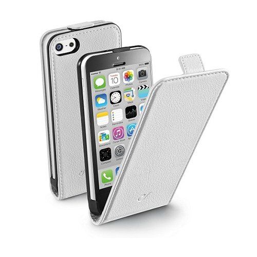 Cellular Line iPhone 5C ile Uyumlu Flap Essential Derisi Kılıf Beyaz FLAPESSIPH5CW (Out)