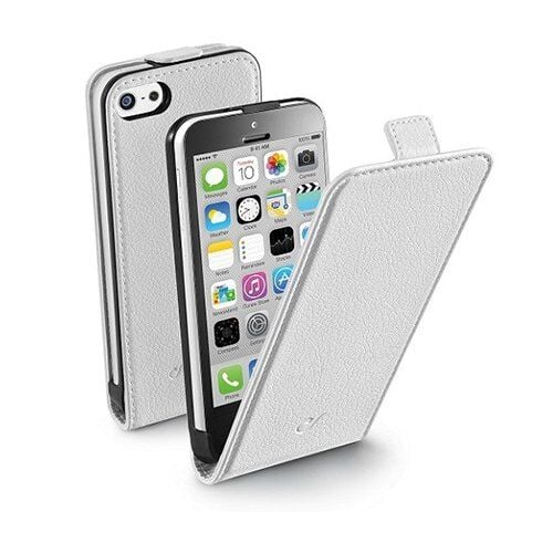 Cellular Line iPhone 5C ile Uyumlu Flap Essential Derisi Kılıf Beyaz FLAPESSIPH5CW (Out)
