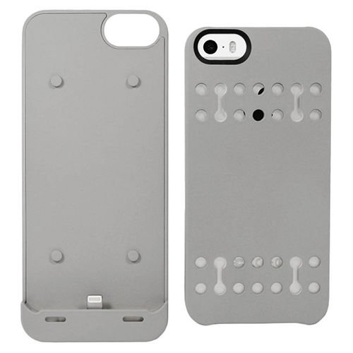 Boostcase iPhone SE/5S/5 ile Uyumlu 2200 mAh Şarjlı Kılıf Gri