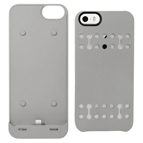 Boostcase iPhone SE/5S/5 ile Uyumlu 2200 mAh Şarjlı Kılıf Gri