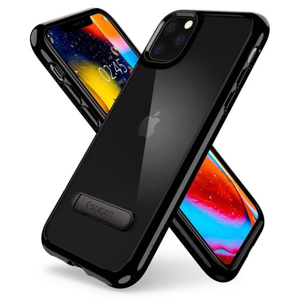 Spigen iPhone 11 Pro Max ile Uyumlu Kılıf Ultra Hybrid S Jet Black