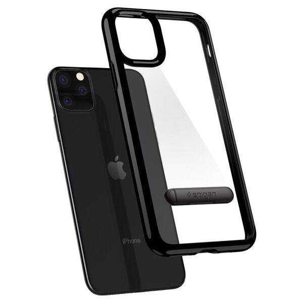 Spigen iPhone 11 Pro Max ile Uyumlu Kılıf Ultra Hybrid S Jet Black