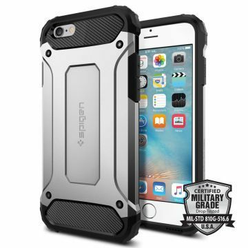 Spigen iPhone 6/6s ile Uyumlu Kılıf Tough Armor Tech Satin Silver